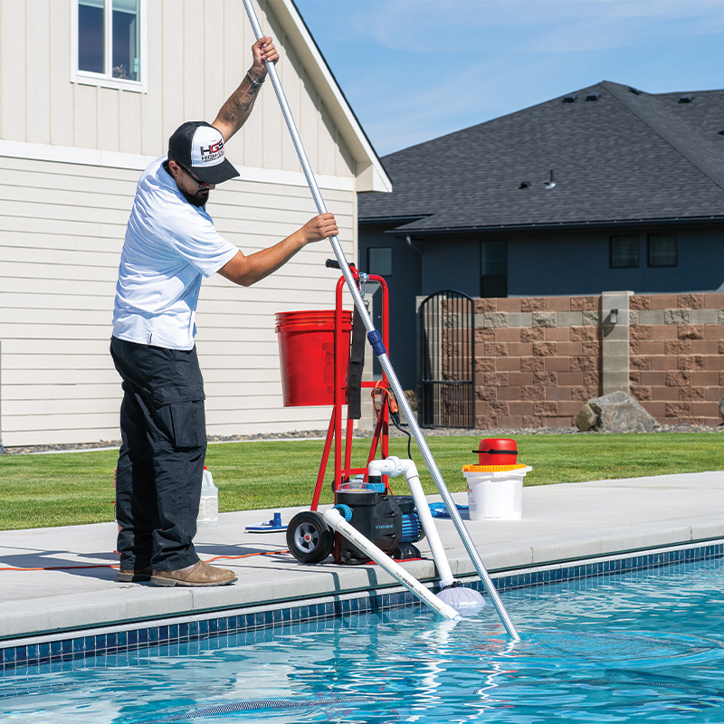 High-End General Services cleaning a pool